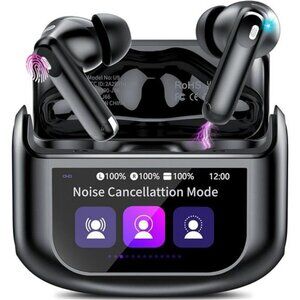 Bluetooth 5.4 Wireless Earbuds Noise Cancelling Bass Touchscreen Waterproof